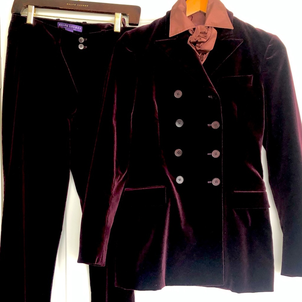 Authentic Vintage Ralph Lauren Purple Label Velvet Suit